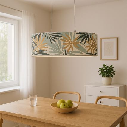 ONLI - Pakabinamas sietynas FLORA 2xE27/22W/230V žalia/auksas