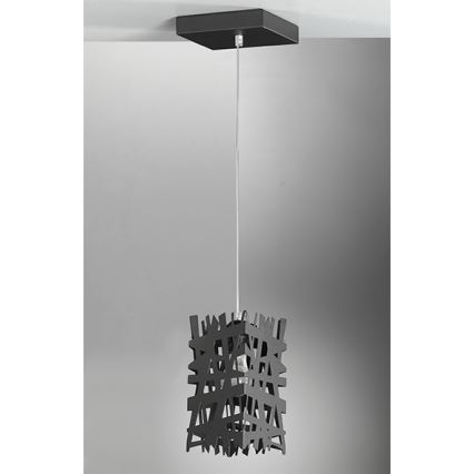 ONLI - Pakabinamas sietynas FORESTA 1xE27/15W/230V juoda
