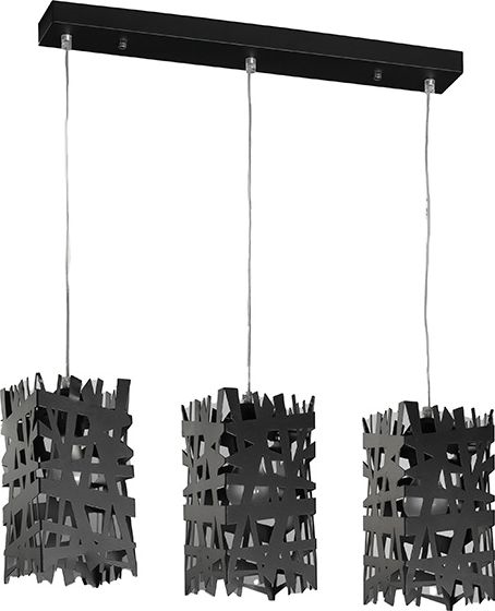 ONLI - Pakabinamas sietynas FORESTA 3xE27/15W/230V juoda