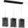 ONLI - Pakabinamas sietynas FORESTA 3xE27/15W/230V juoda