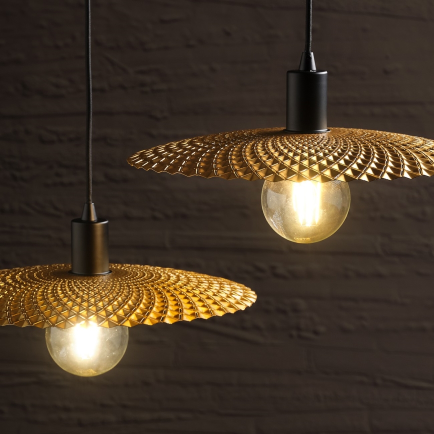 ONLI - Pakabinamas sietynas GOLDEN 1xE27/22W/230V auksas/juoda
