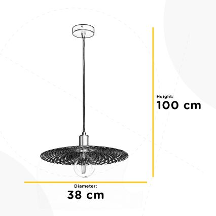 ONLI - Pakabinamas sietynas GOLDEN 1xE27/22W/230V auksas/juoda