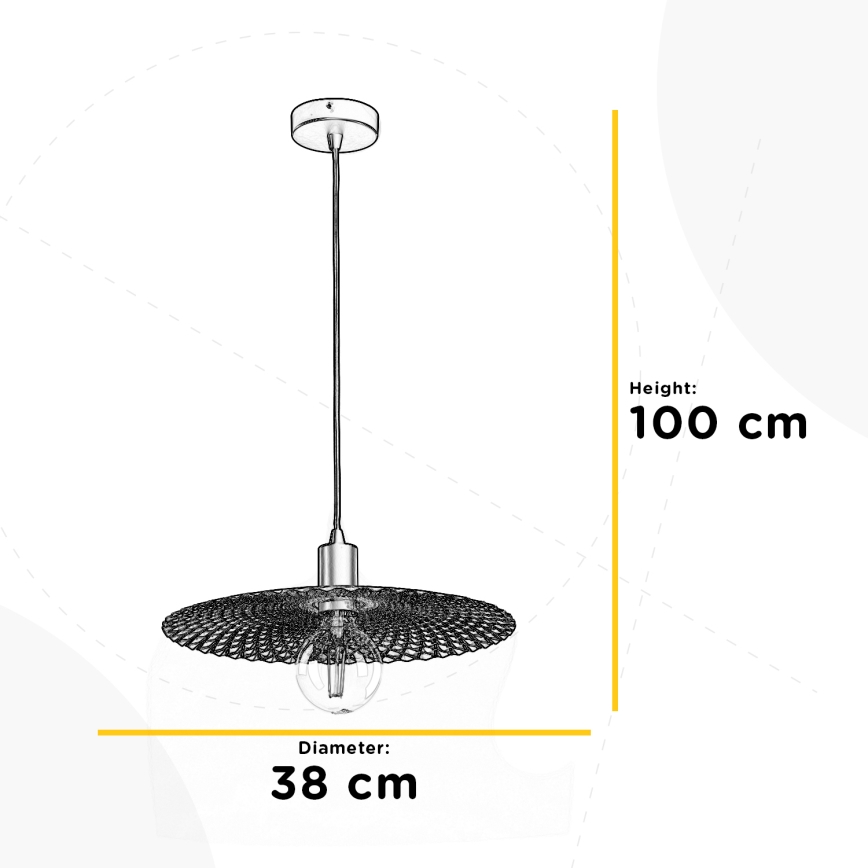 ONLI - Pakabinamas sietynas GOLDEN 1xE27/22W/230V auksas/juoda