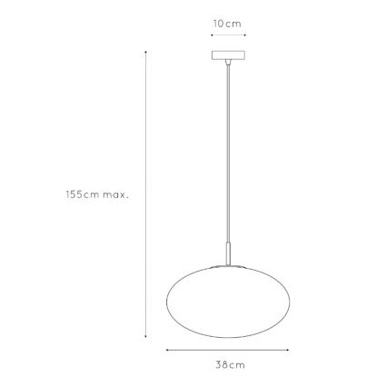 ONLI - Pakabinamas sietynas JANET 1xE27/6W/230V diametras 38 cm