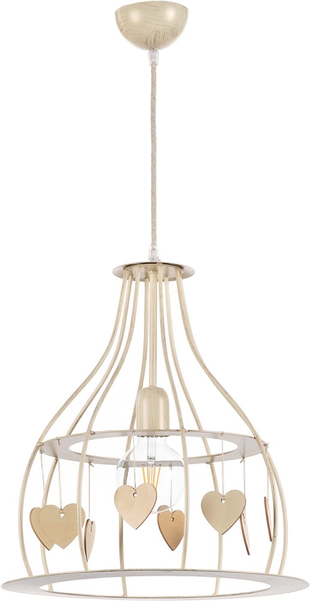 ONLI - Pakabinamas sietynas LEONILDE 1xE27/15W/230V smėlio spalva