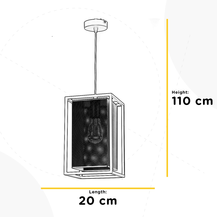 ONLI - Pakabinamas sietynas MALIK 1xE27/22W/230V auksas/juoda