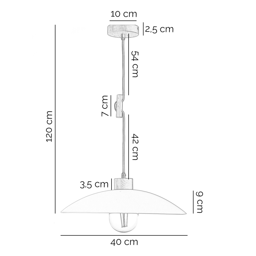 ONLI - Pakabinamas sietynas OHANA 1xE27/22W/230V ąžuolas