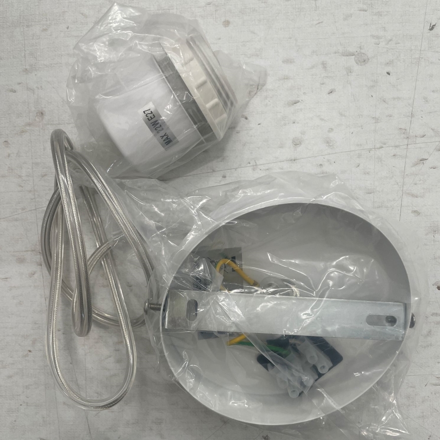 ONLI - Pakabinamas sietynas RICKY 1xE27/15W/230V diametras 40 cm balta