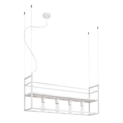 ONLI - Pakabinamas sietynas su lentyna JEFFER 4xE27/22W/230V balta