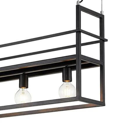 ONLI - Pakabinamas sietynas su lentyna JEFFER 4xE27/22W/230V juoda