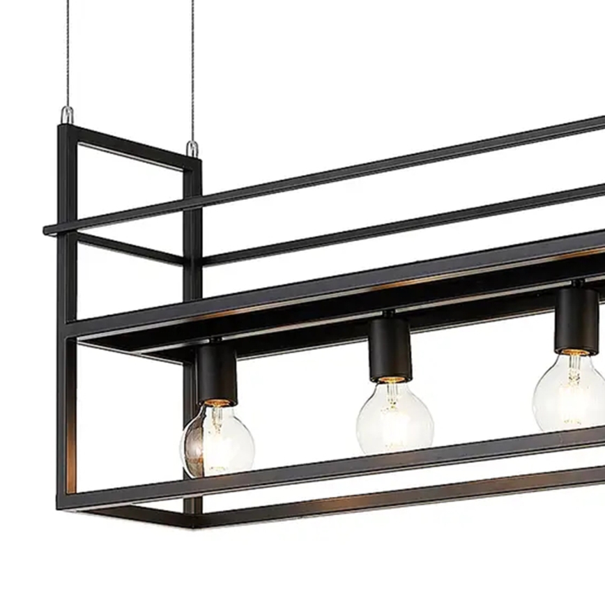 ONLI - Pakabinamas sietynas su lentyna JEFFER 4xE27/22W/230V juoda
