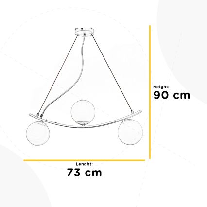 ONLI - Pakabinamas sietynas TRIO 3xE14/6W/230V balta
