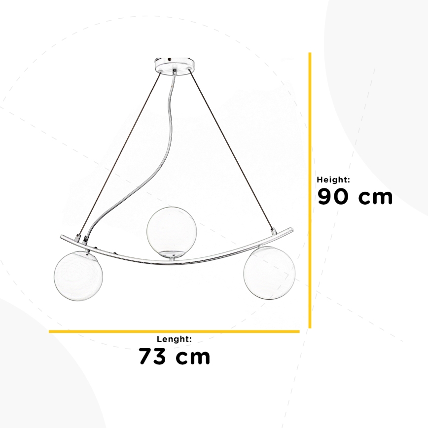 ONLI - Pakabinamas sietynas TRIO 3xE14/6W/230V balta