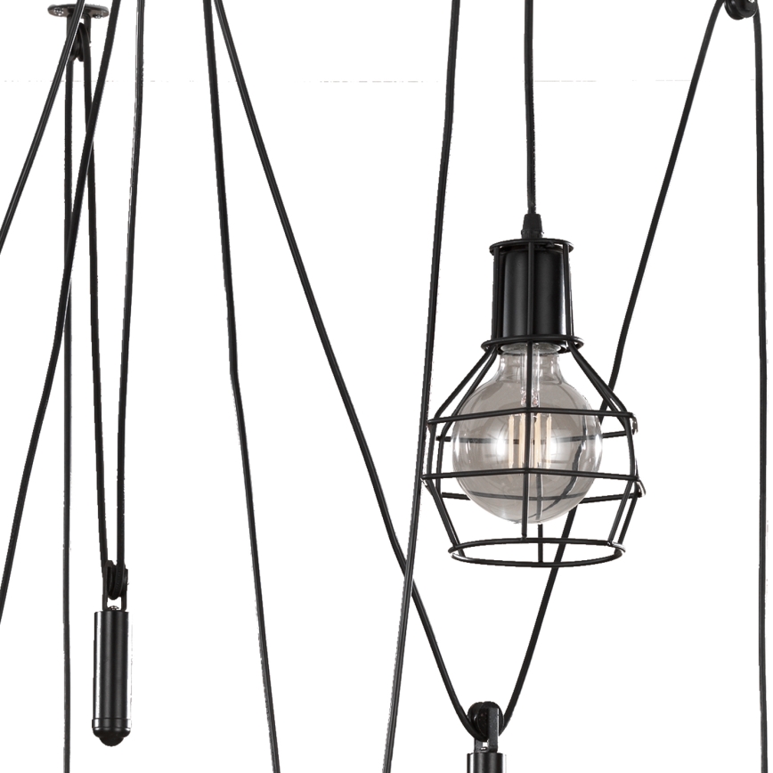 ONLI - Pakabinamas sietynas VORAS 5xE27/15W/230V voras juoda
