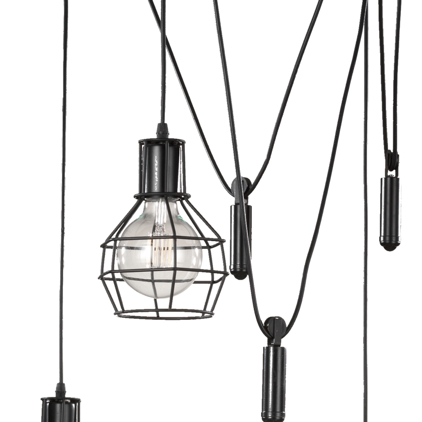 ONLI - Pakabinamas sietynas VORAS 5xE27/15W/230V voras juoda