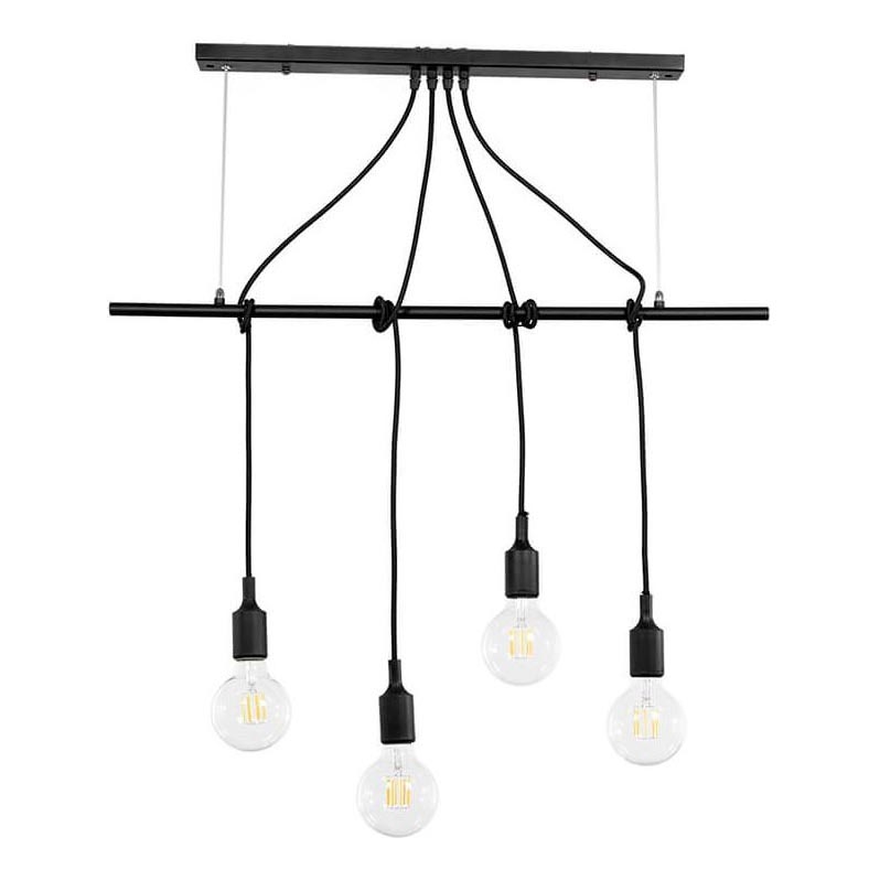 ONLI - Pakabinamas sietynas WIRE 4xE27/15W/230V juoda