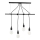 ONLI - Pakabinamas sietynas WIRE 4xE27/15W/230V juoda