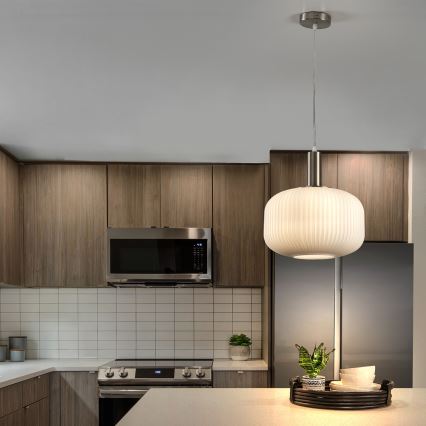 ONLI - Pakabinamas šviestuvas ant laido DOROTY 1xE27/15W/230V balta/blizgus chromas