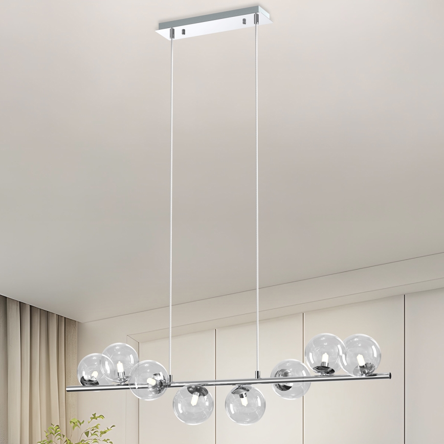 ONLI - Pakabinamas šviestuvas ant troselio KIMBERLY 8xG9/6W/230V blizgus chromas
