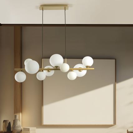 ONLI - pakabinamas šviestuvas ant troselio PALOMA 10xG9/3W/230V auksinis