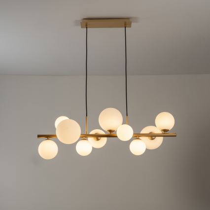 ONLI - pakabinamas šviestuvas ant troselio PALOMA 10xG9/3W/230V auksinis