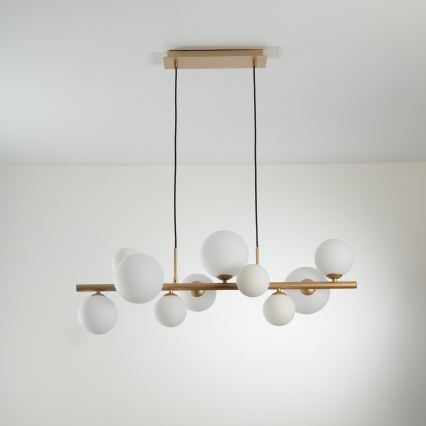 ONLI - pakabinamas šviestuvas ant troselio PALOMA 10xG9/3W/230V auksinis