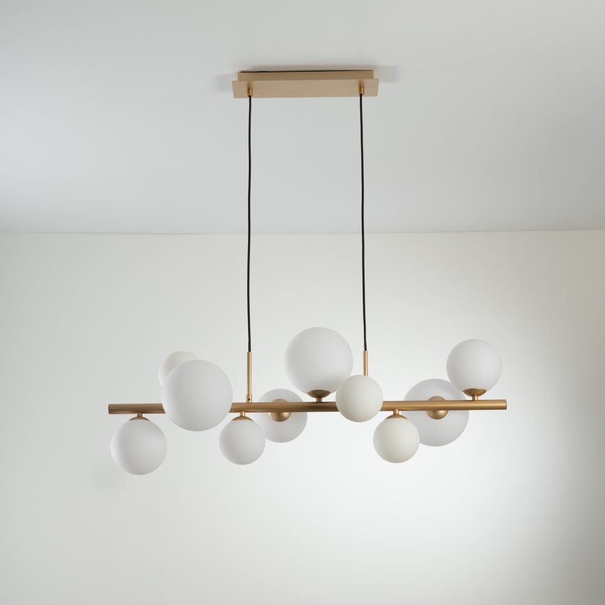 ONLI - pakabinamas šviestuvas ant troselio PALOMA 10xG9/3W/230V auksinis