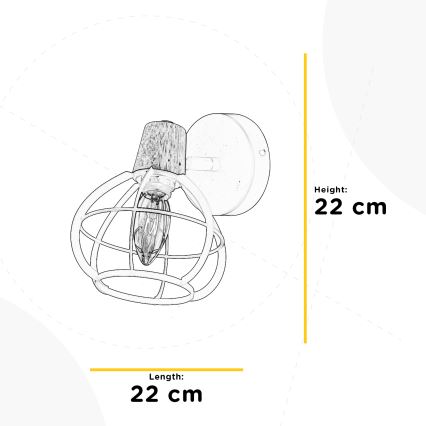 ONLI - Sieninis akcentinis šviestuvas GINGER 1xE14/6W/230V