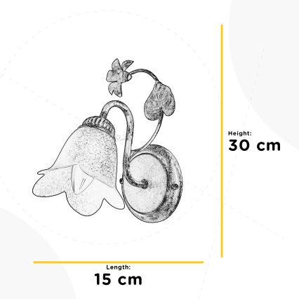 ONLI - Sieninis šviestuvas BOTTON DORO 1xE14/6W/230V