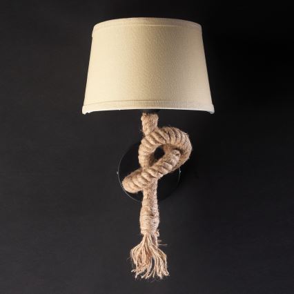 ONLI - Sieninis šviestuvas CORDA 1xE27/22W/230V smėlio spalva
