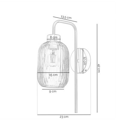 ONLI - Sieninis šviestuvas DOROTY 1xE27/15W/230V žalvaris