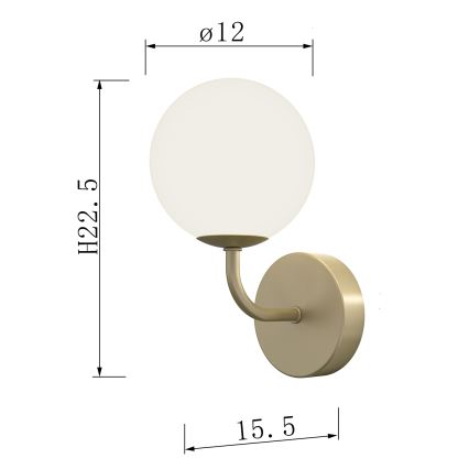 ONLI - Sieninis šviestuvas PALOMA 1xG9/10W/230V auksas