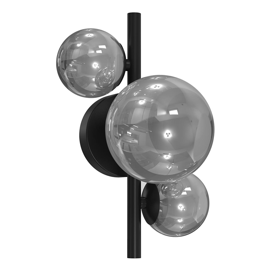 ONLI - Sieninis šviestuvas PALOMA 3xG9/10W/230V juoda/dūminis