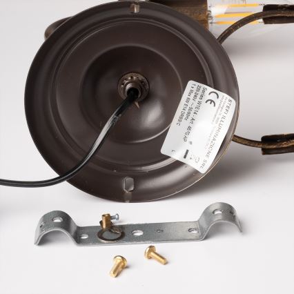 ONLI - Sieninis šviestuvas TERESA 1xE14/6W/230V bronzos