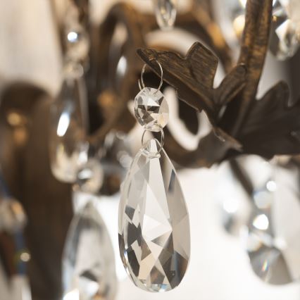 ONLI - Sieninis šviestuvas TERESA 1xE14/6W/230V bronzos