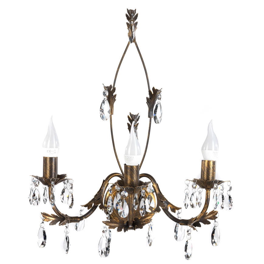 ONLI - Sieninis šviestuvas TERESA 3xE14/6W/230V bronzos