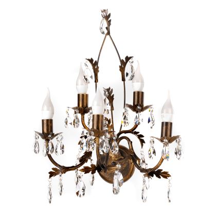 ONLI - Sieninis šviestuvas TERESA 5xE14/6W/230V bronzos