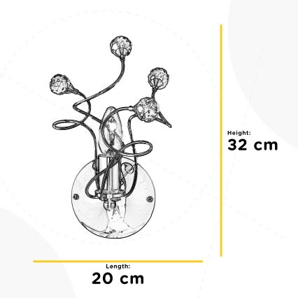 ONLI - Sieninis šviestuvas TRILLY 1xE14/6W/230V