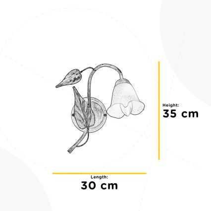 ONLI - Sieninis šviestuvas VANDA 1xE14/6W/230V