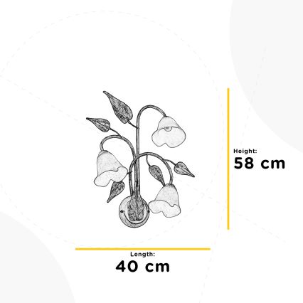 ONLI - Sieninis šviestuvas VANDA 3xE14/6W/230V