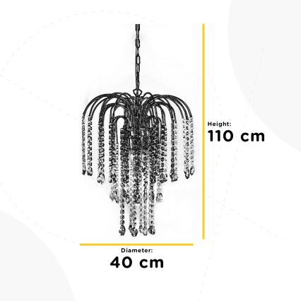 ONLI - Sietynas ant grandinės PIOGGIA 3xE14/6W/230V aukso