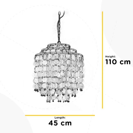 ONLI - Sietynas ant grandinės RUBEN 3xE27/22W/230V