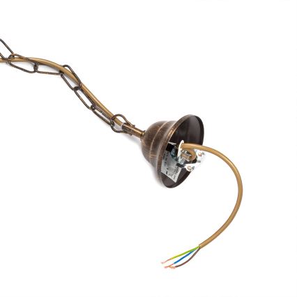 ONLI - Sietynas ant grandinės TERESA 5xE14/6W/230V bronzos