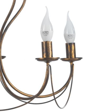 ONLI - Sietynas, kabinamas ant grandinės CANDELA 5xE14/6W/230V bronza