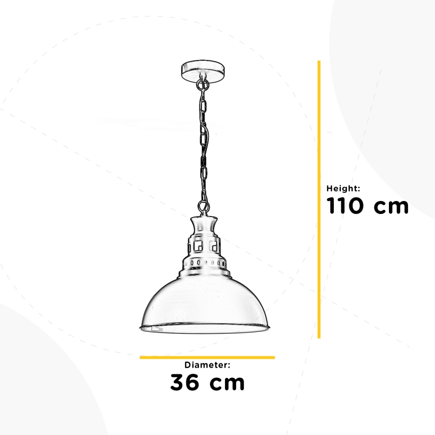 ONLI - Sietynas, kabinamas ant grandinės ISTANBUL 1xE27/22W/230V juoda