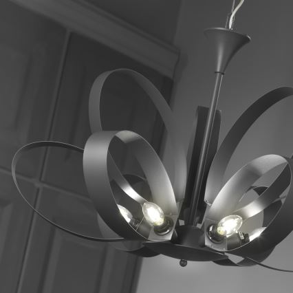 ONLI - Sietynas, kabinamas ant grandinės SERENA 9xE14/6W/230V juoda