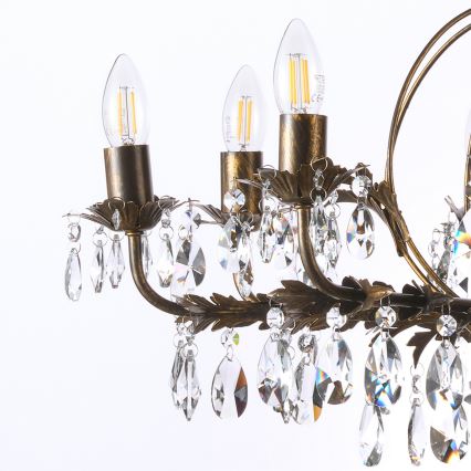 ONLI - Sietynas, kabinamas ant grandinės TERESA 8xE14/6W/230V bronza