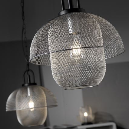 ONLI - Sietynas, kabinamas ant grandinės ZAIR 1xE27/22W/230V juoda/sidabras
