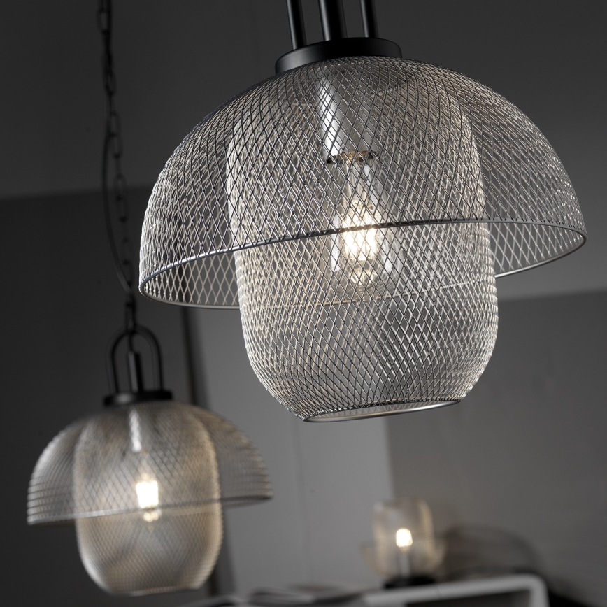 ONLI - Sietynas, kabinamas ant grandinės ZAIR 1xE27/22W/230V juoda/sidabras