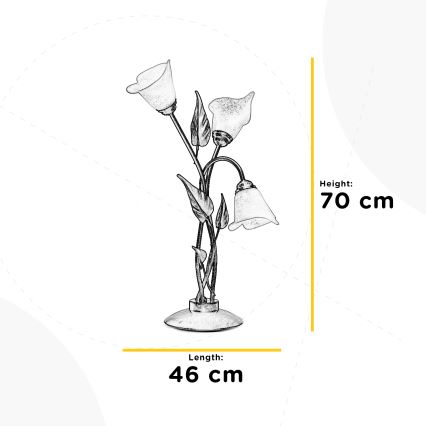 ONLI - Stalinė lempa MIRANDA 3xE14/6W/230V 70 cm